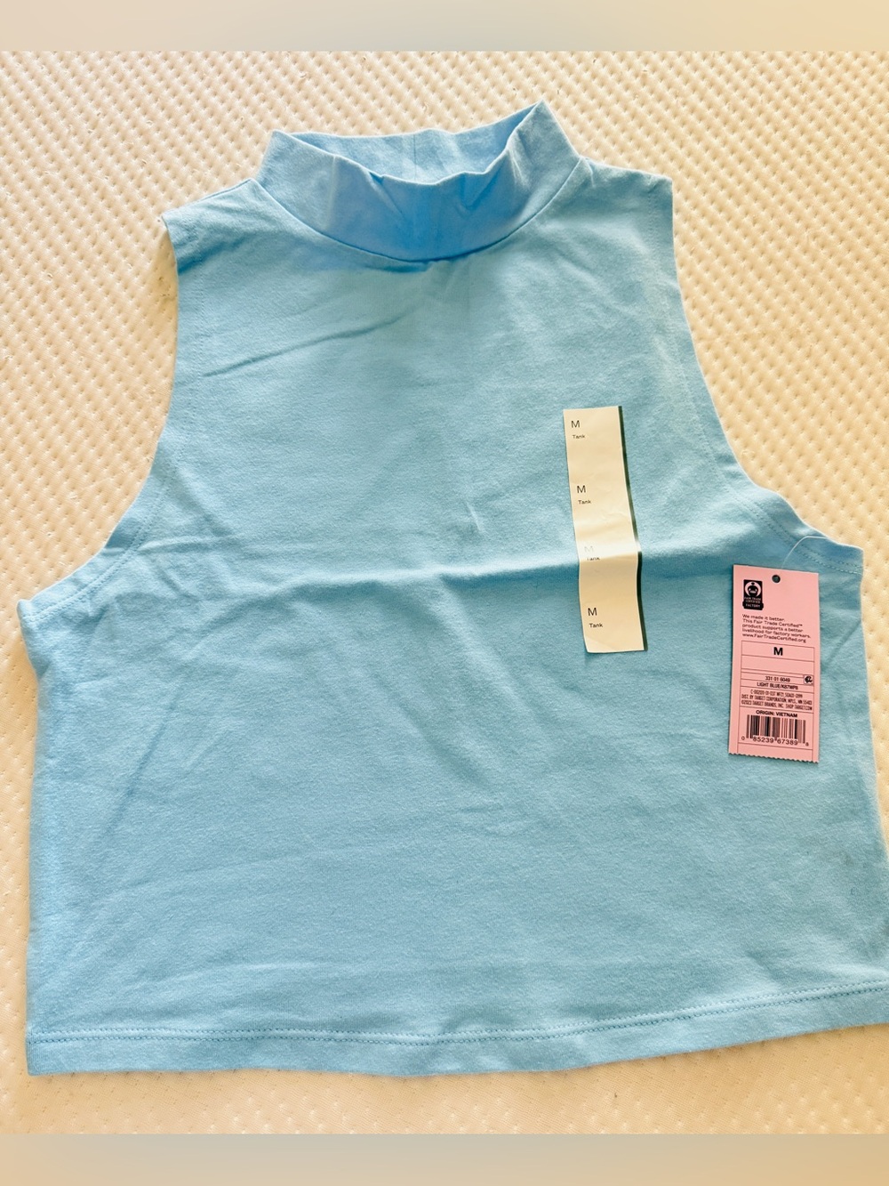 Wild Fable Light Blue Mock Neck Cropped Tank